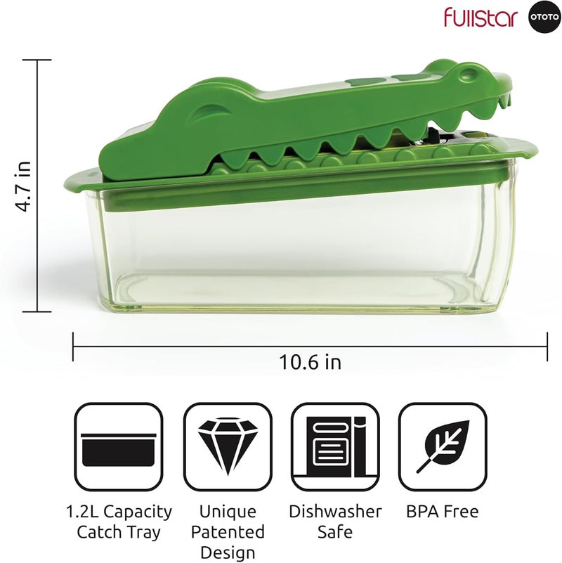 FULL STAR NEW X OTOTO Croc Chop Vegetable Chopper & Slicer - Multifunctional Food Chopper, Crocodile Onion Cutter, Cool Kitchen Gadgets & Housewarming Gifts - Image 4